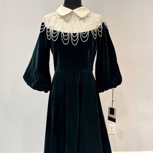 Elegant Vintage Velvet Dress🤍